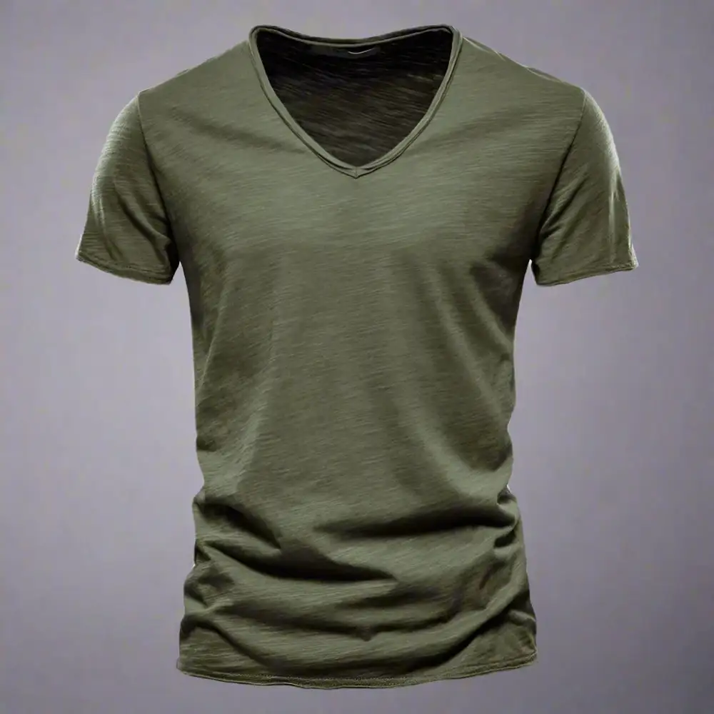 Open Neck Classic Knit Tee