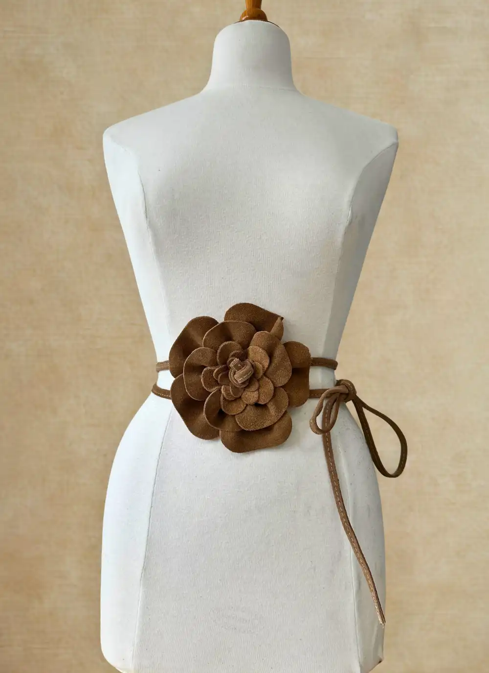 Genuine Italian Suede Leather Flower