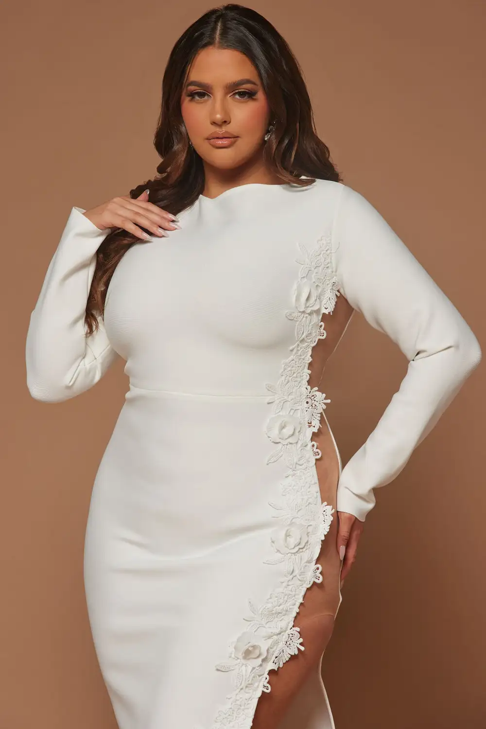 Caterina Bandage Gown - White