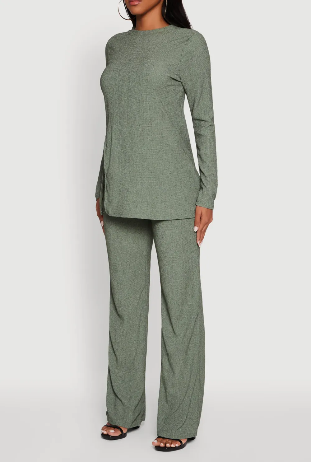 Side Slit Long Sleeved Shirt