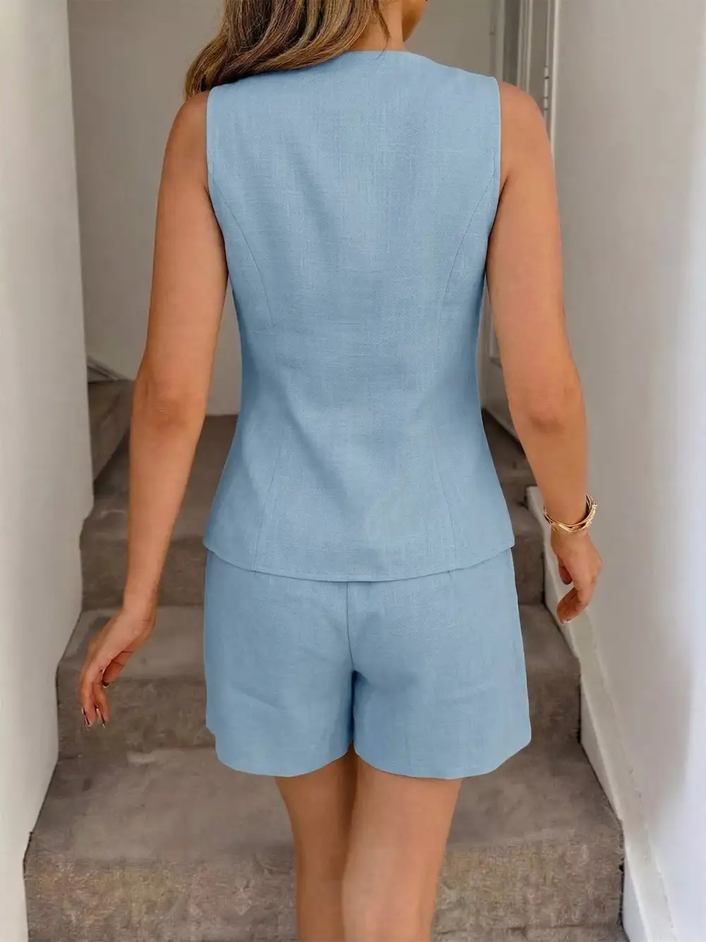 Everyday Button Front Button Jumpsuit