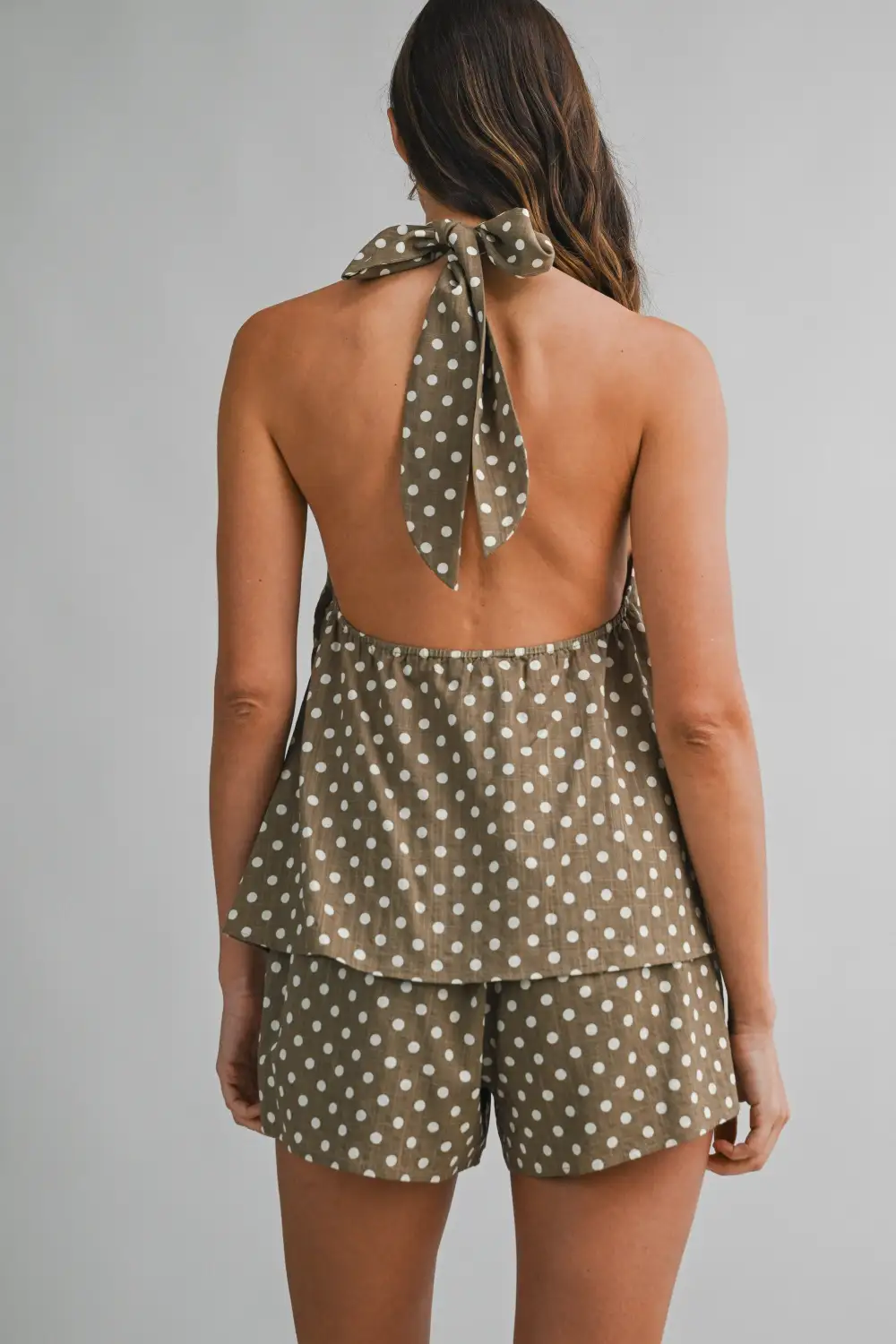 Lounge Dot Halter Shorts Set
