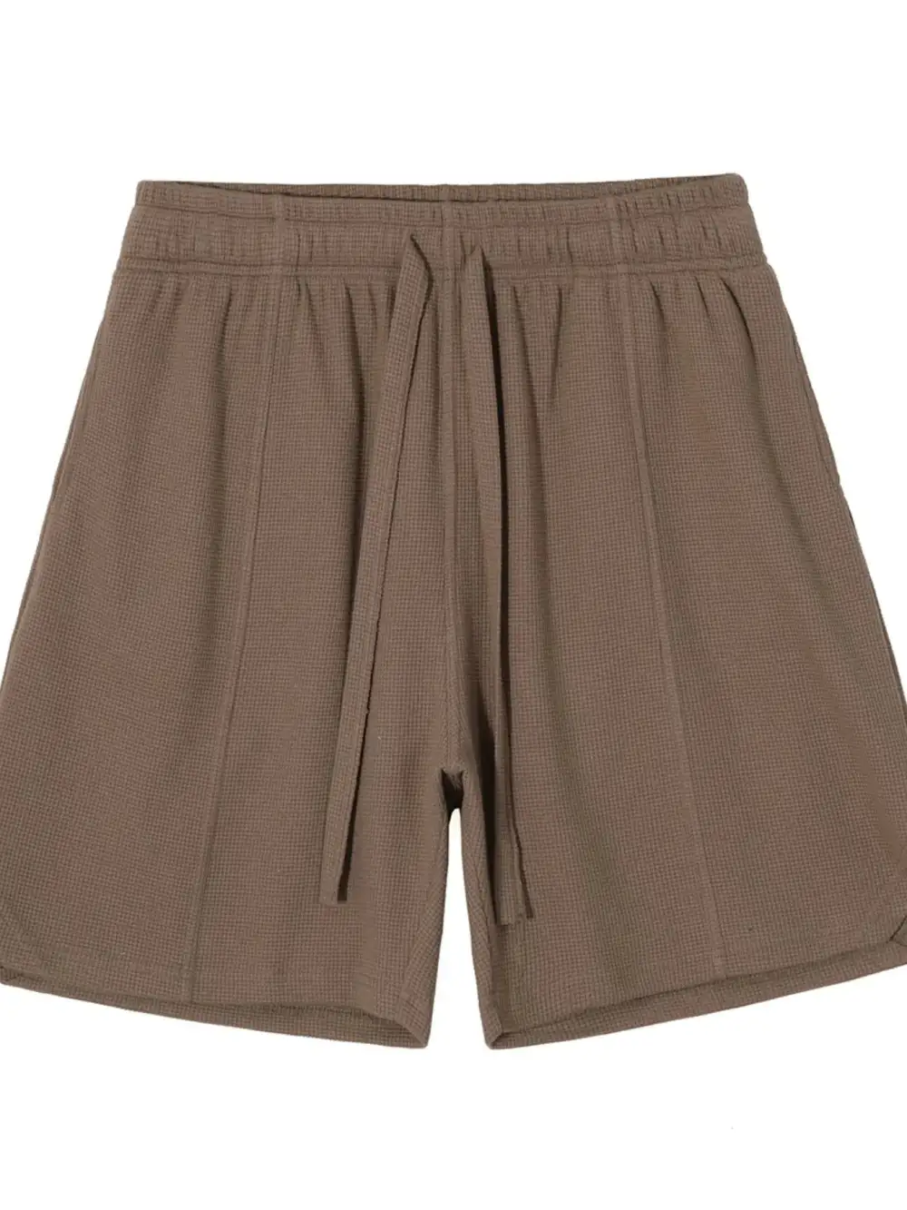 Polished Drawstring Cotton Blend Casual Shorts