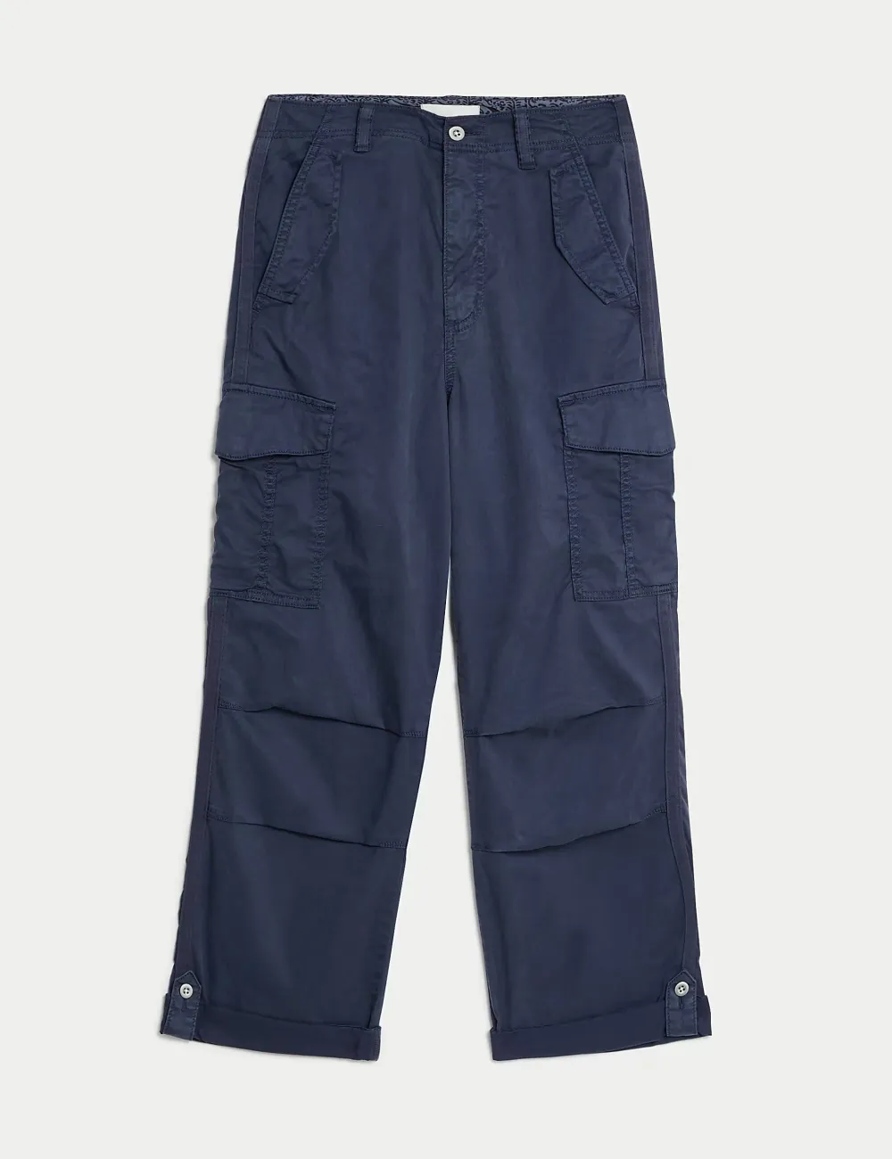 Rich Cargo Tea Dyed Cropped Trousers