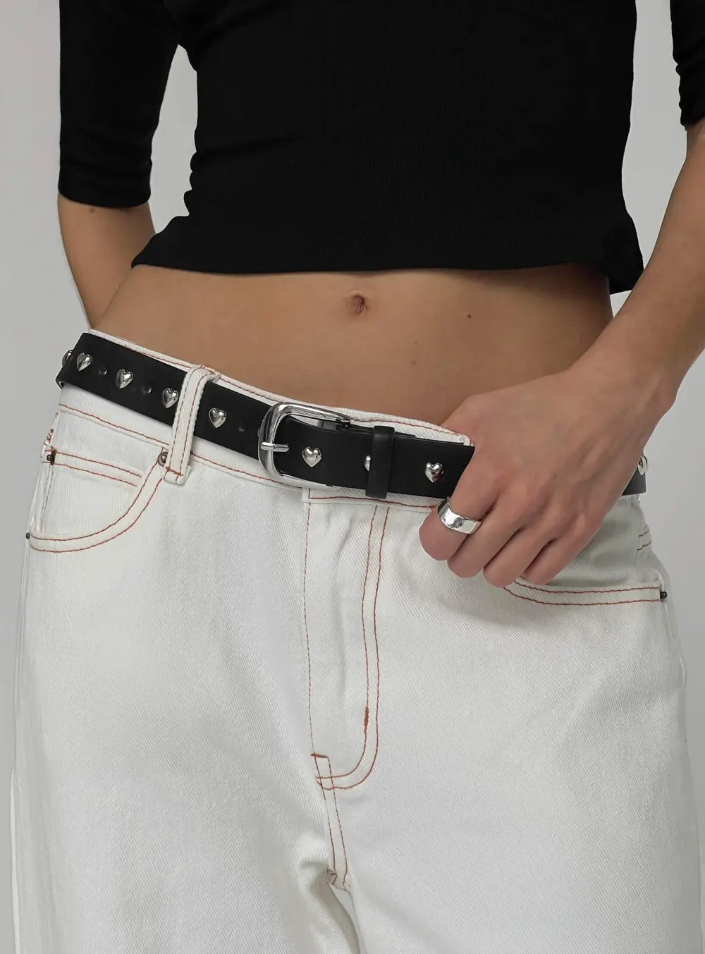 Studded Buckle Belt