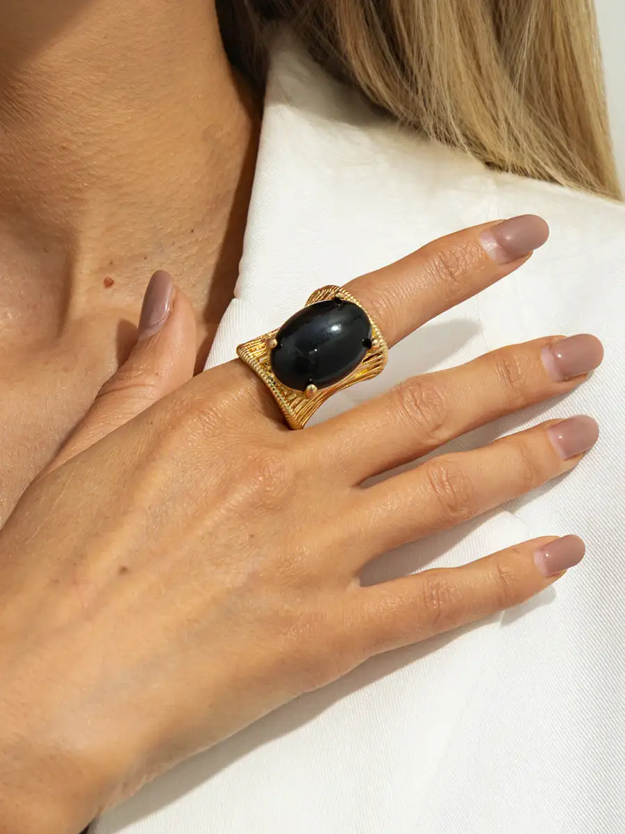 Geometric Rhinestone Going Out Ring