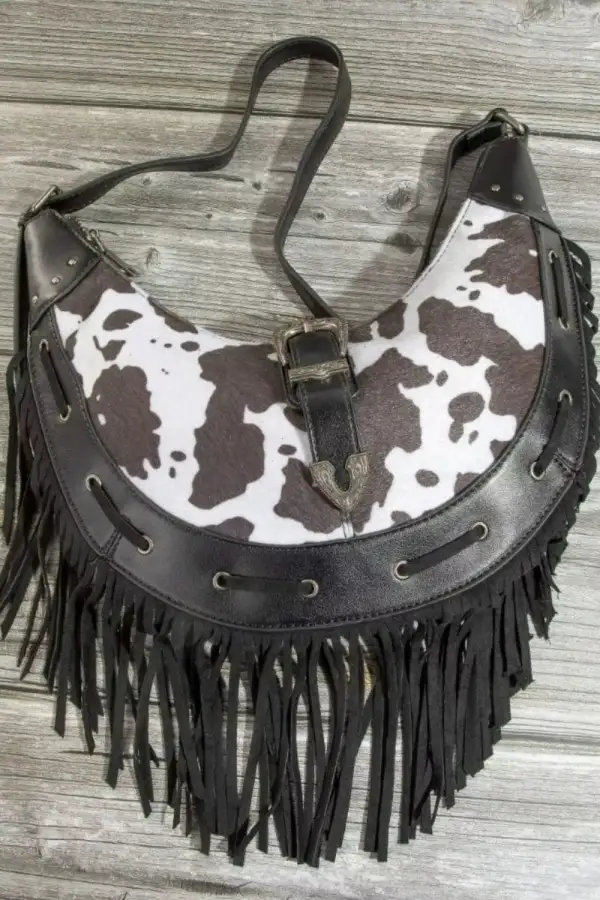 Cow Print Hobo Bag