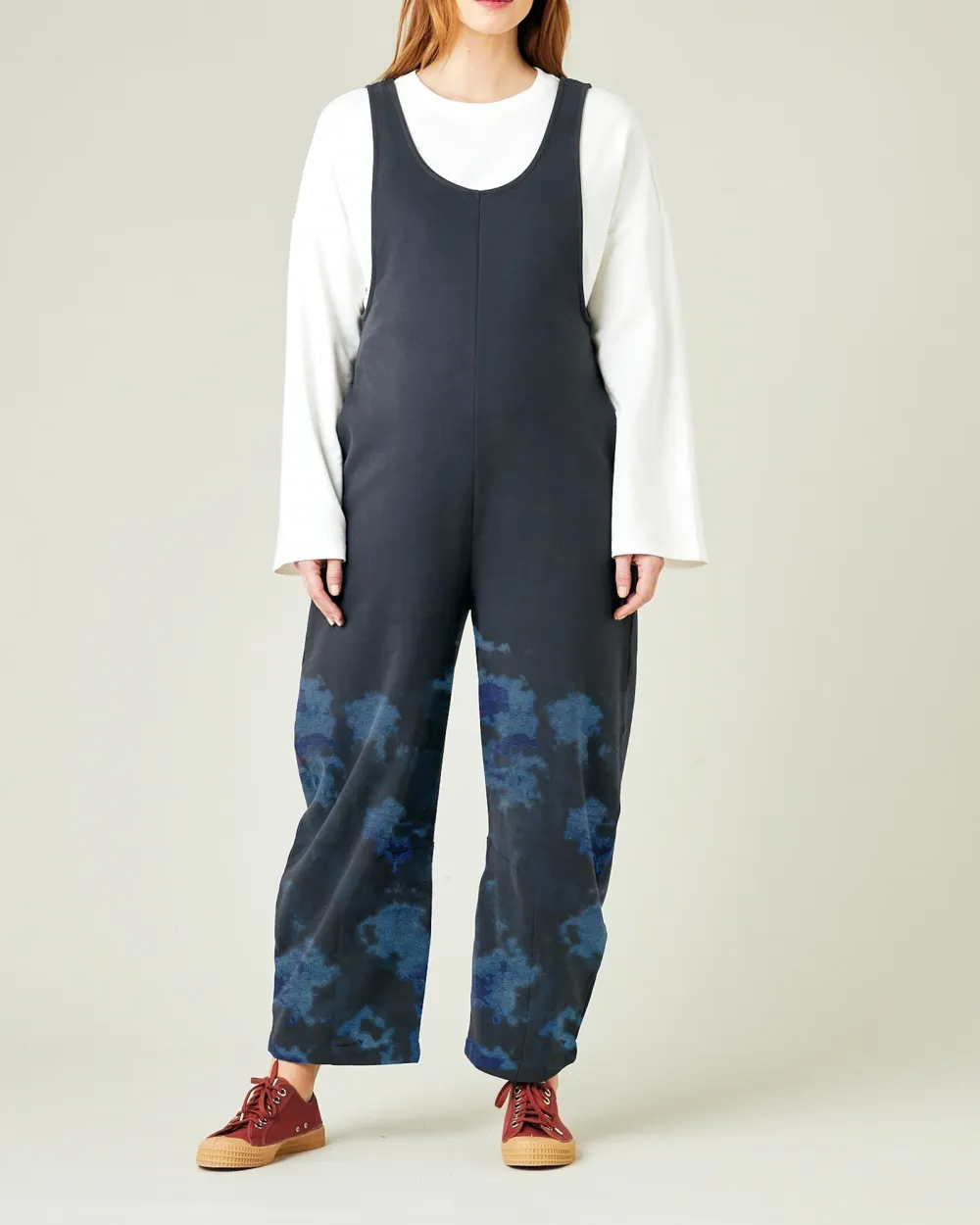 ORGANIC COTTON JERSEY JUMPSUIT - SLATE