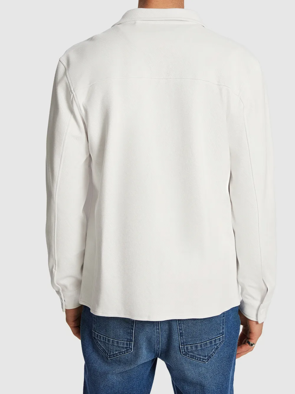 White Oversized Long Sleeve Shirt