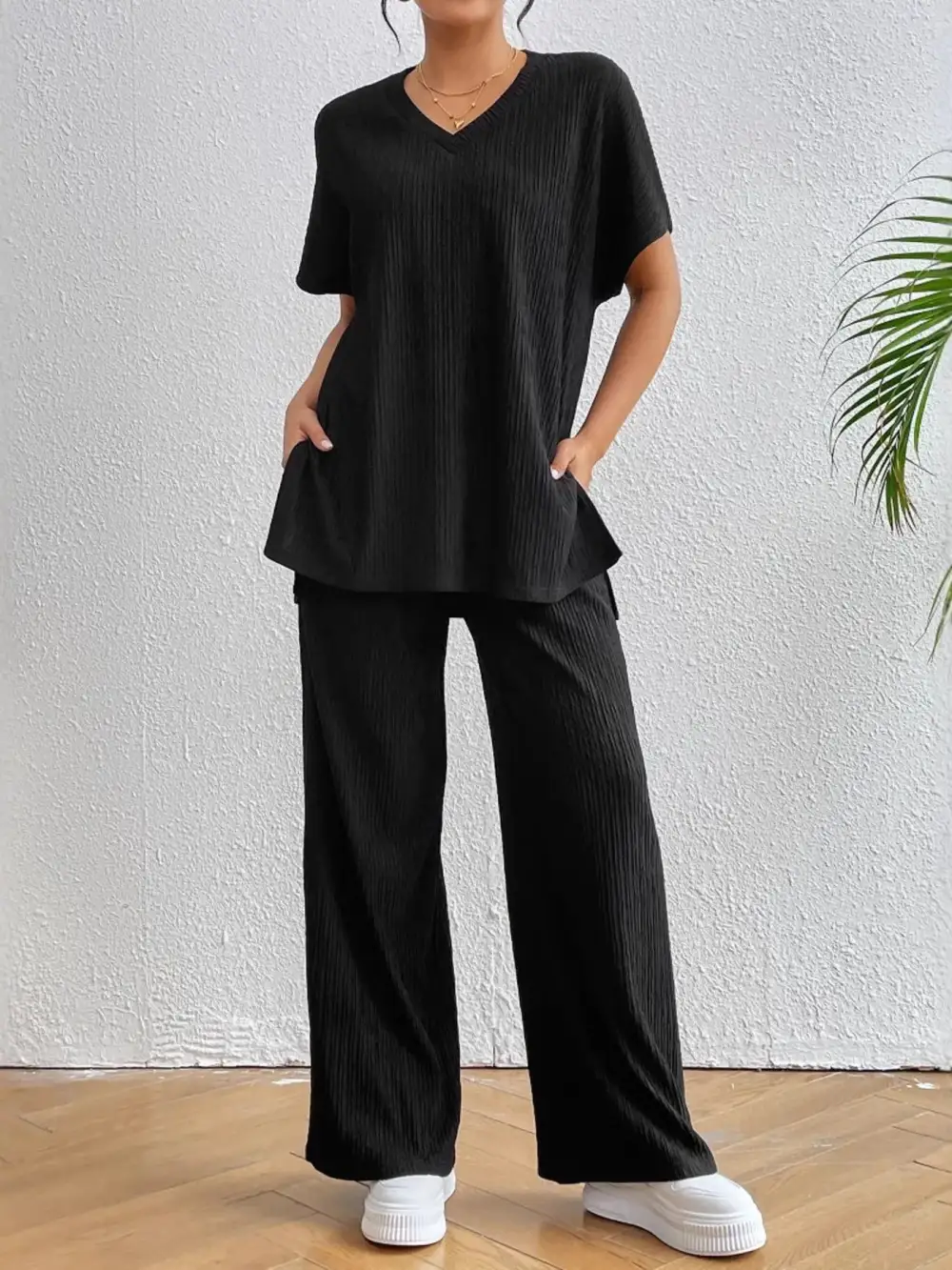 Neck Short Jumpsuit