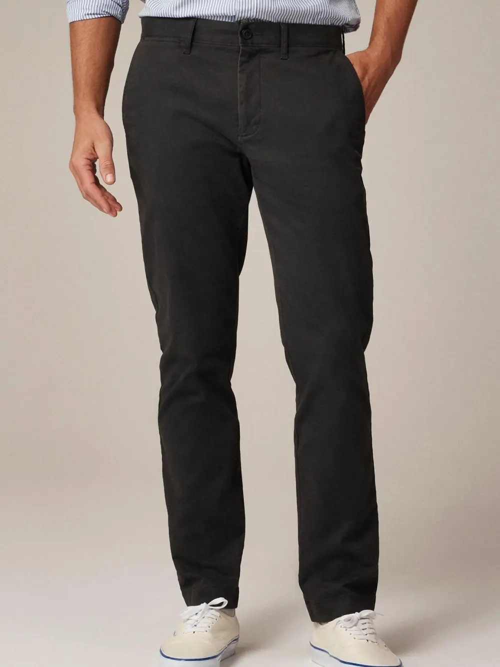 Dark Gray Tapered Leg Men's Casual Pants