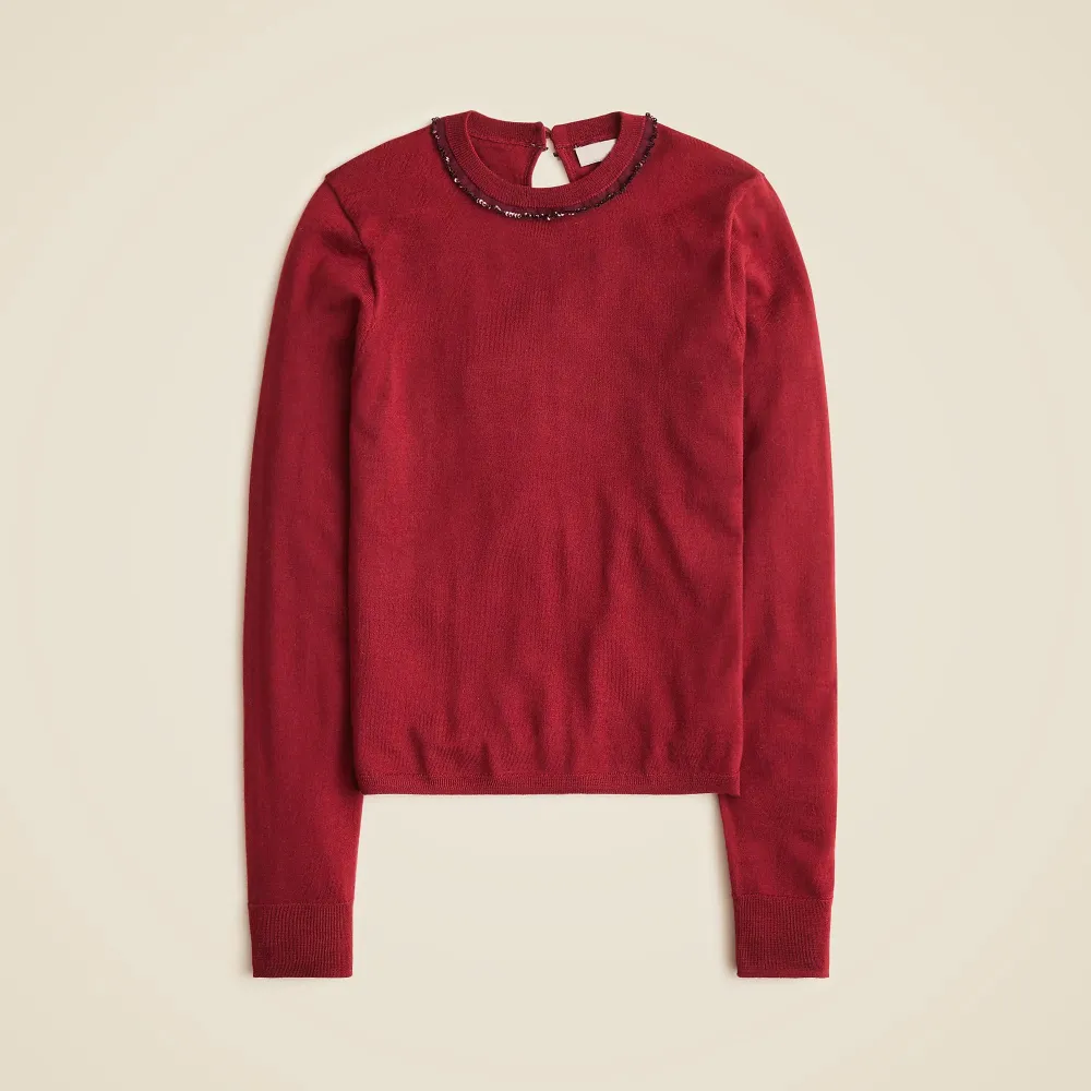 crewneck sweater in merino wool