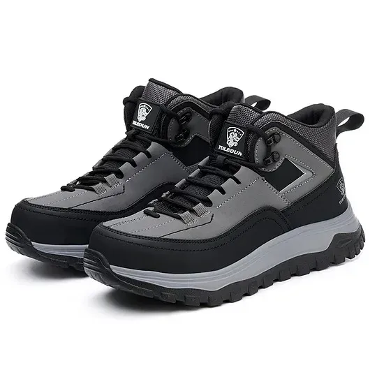 Men's Orthopedic Protective Hiking/Work Boots—Waterproof, Slip-Resistant, Impact-Resistant, Puncture-Proof—Wide Toe Box, Arch Support, Ankle Support
