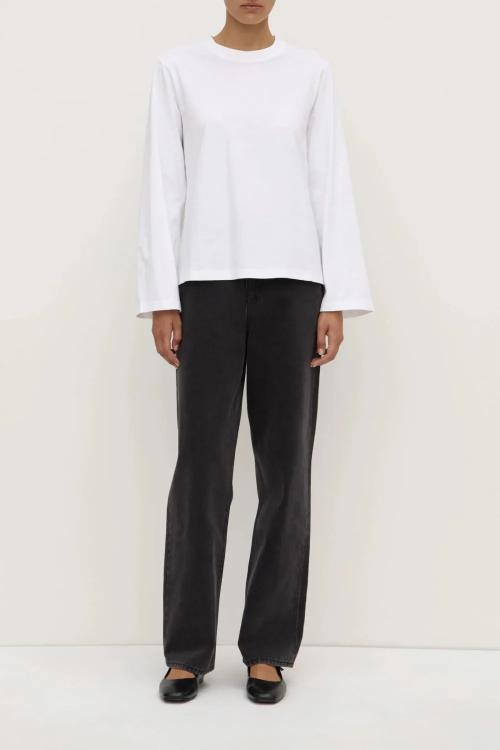 Ribbed Collar Women's T-Shirt