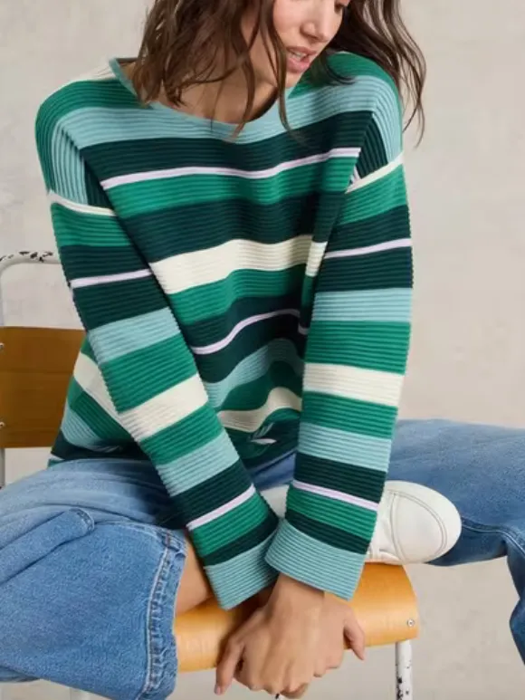 Crew Neck Striped Jumper