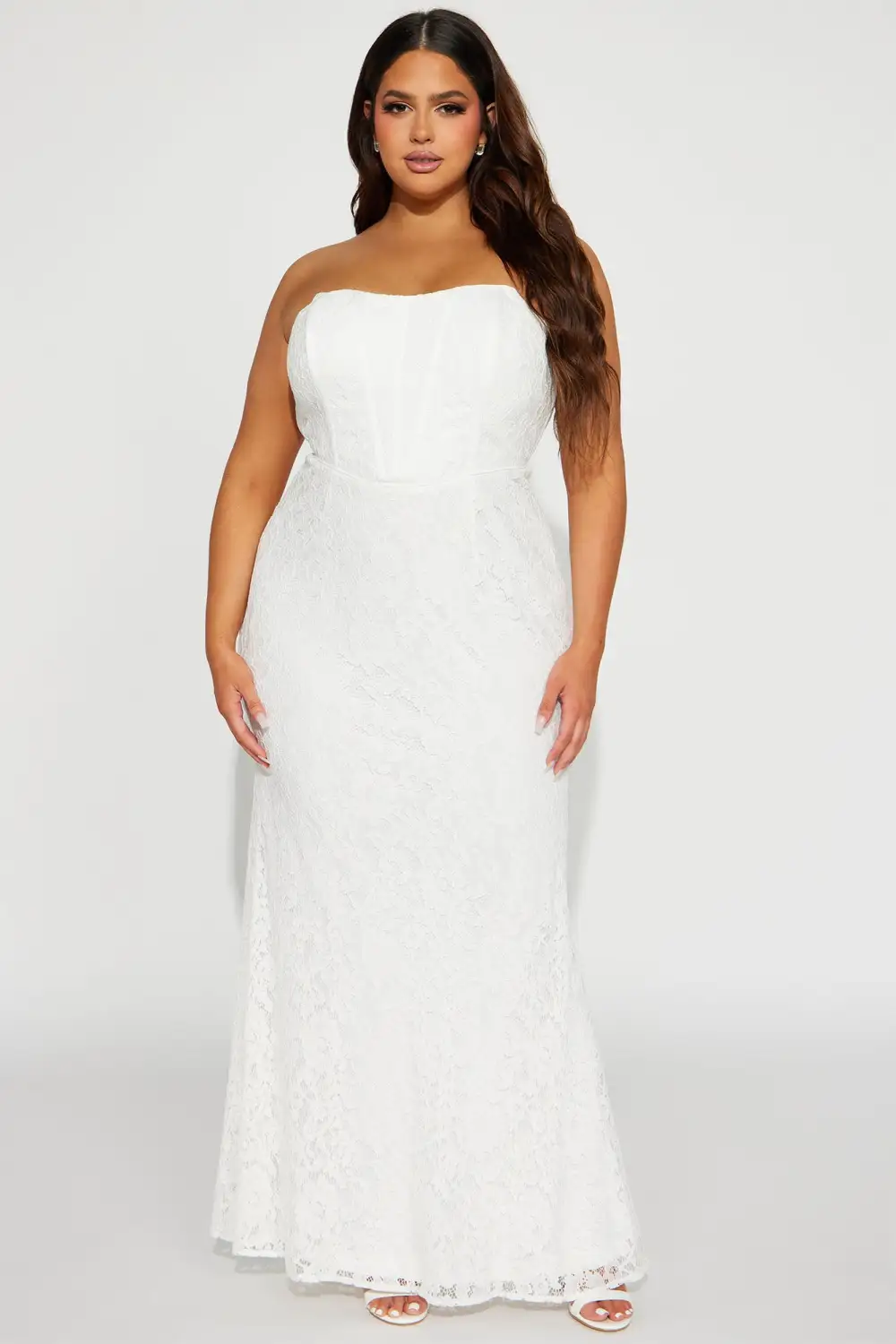 Sarah Lace Maxi Gown - White