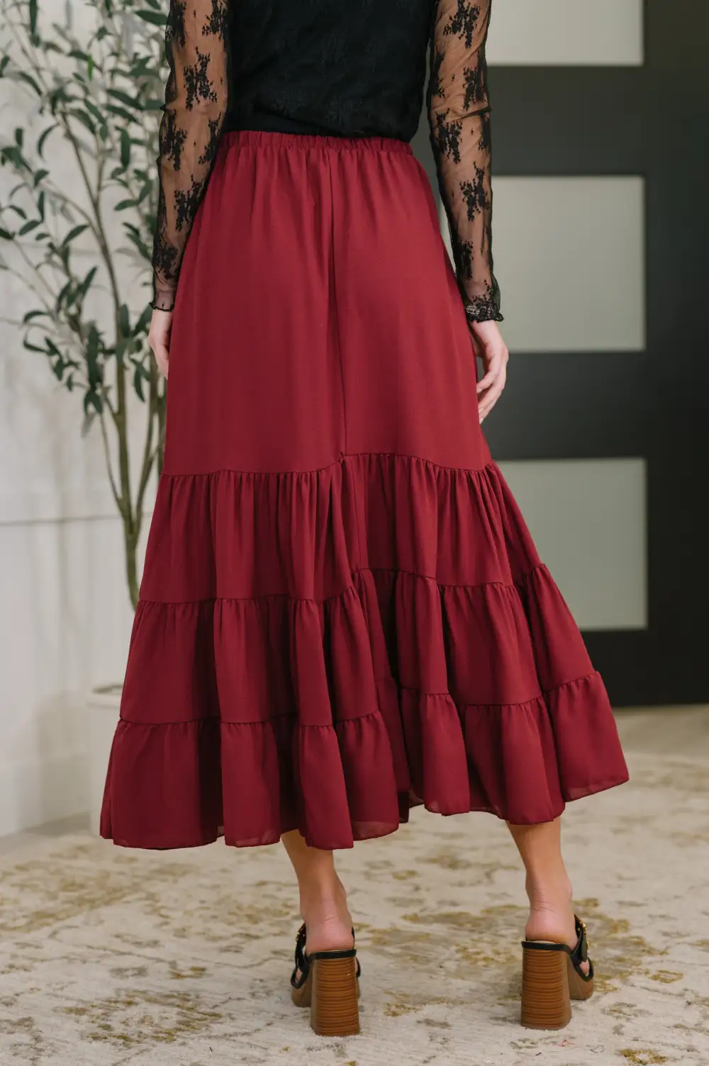 Tiered Easy Maxi Skirt