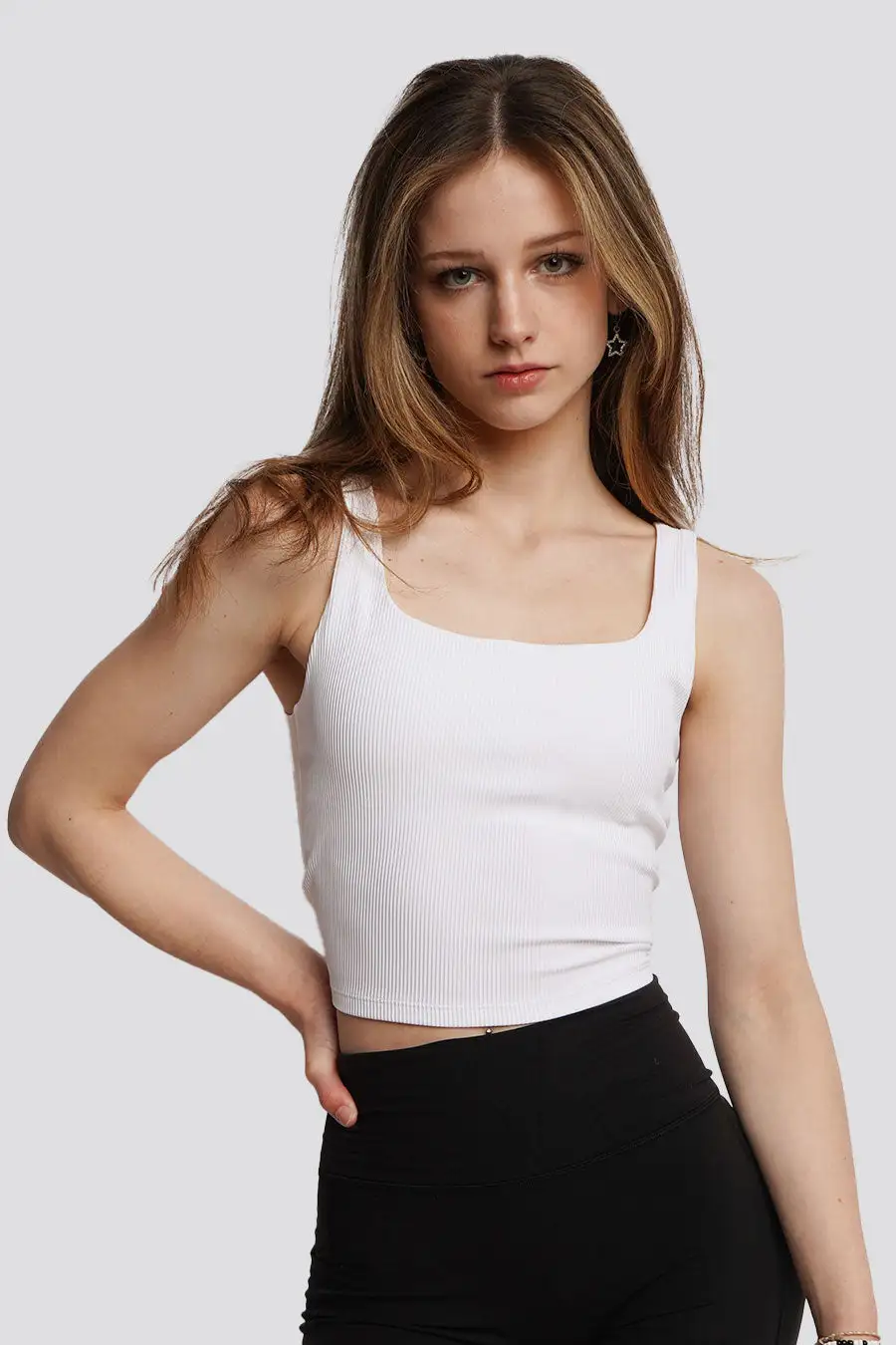 Square Neck Longline Tank Top