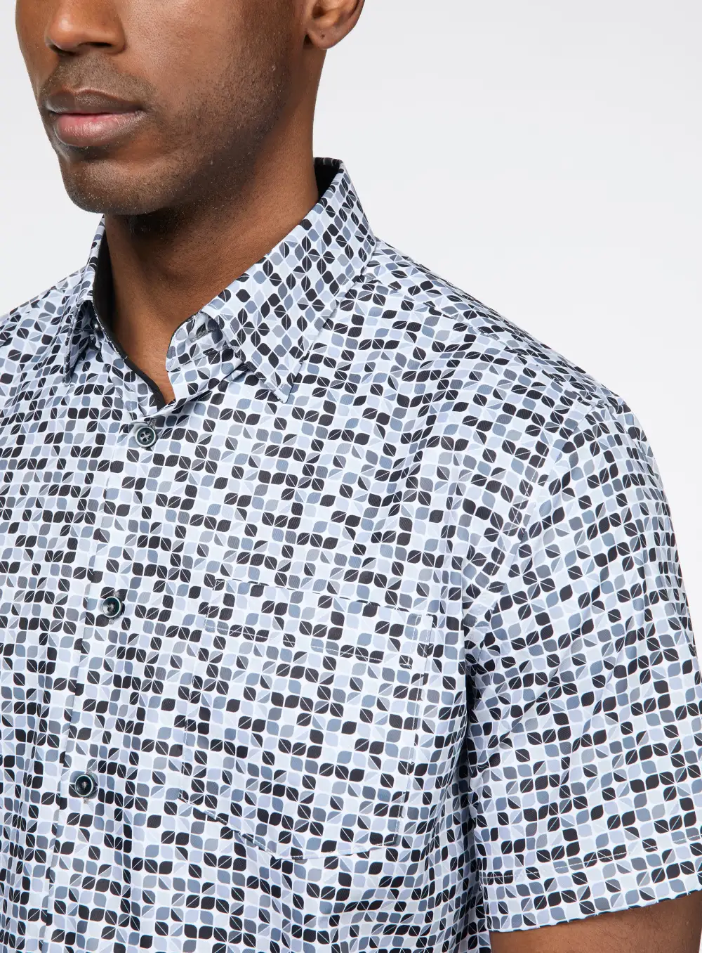 Tile Print Short Sleeve Shirt