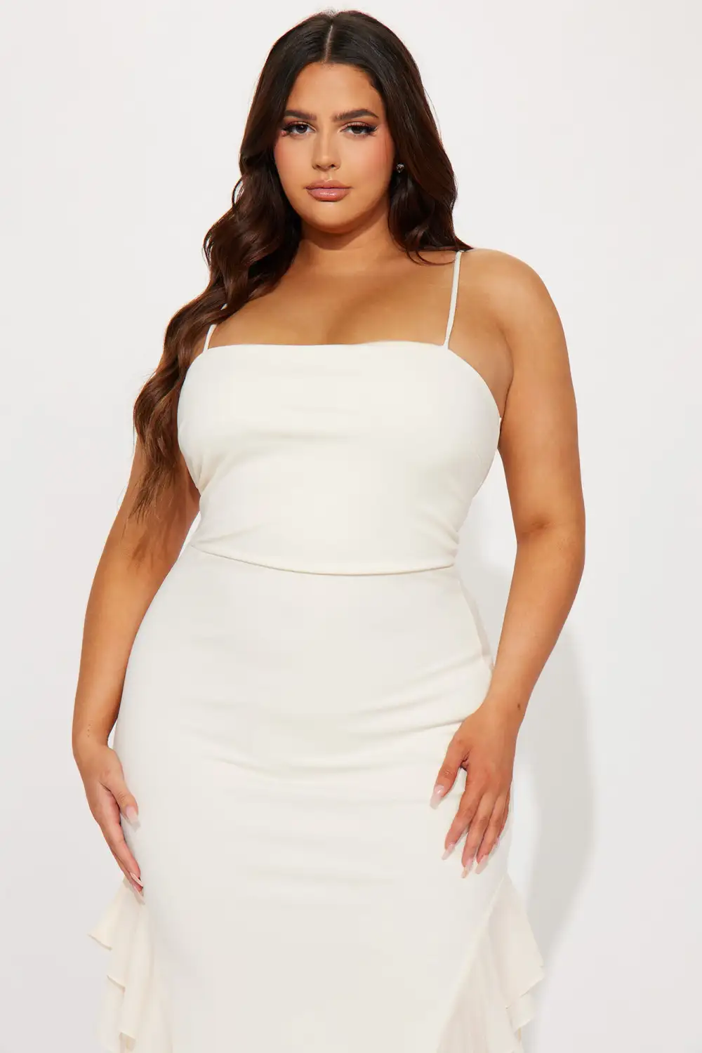 Bali Ruffle Maxi Dress - Cream