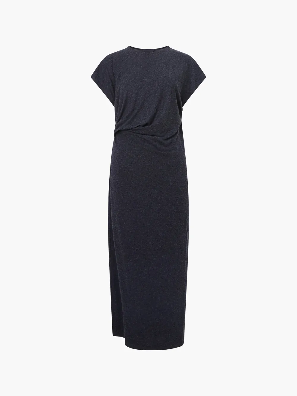 Soft Knit Boat Neck Solid Dress