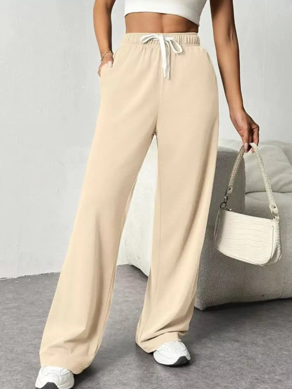 Everyday Drawstring Wide Leg Pants