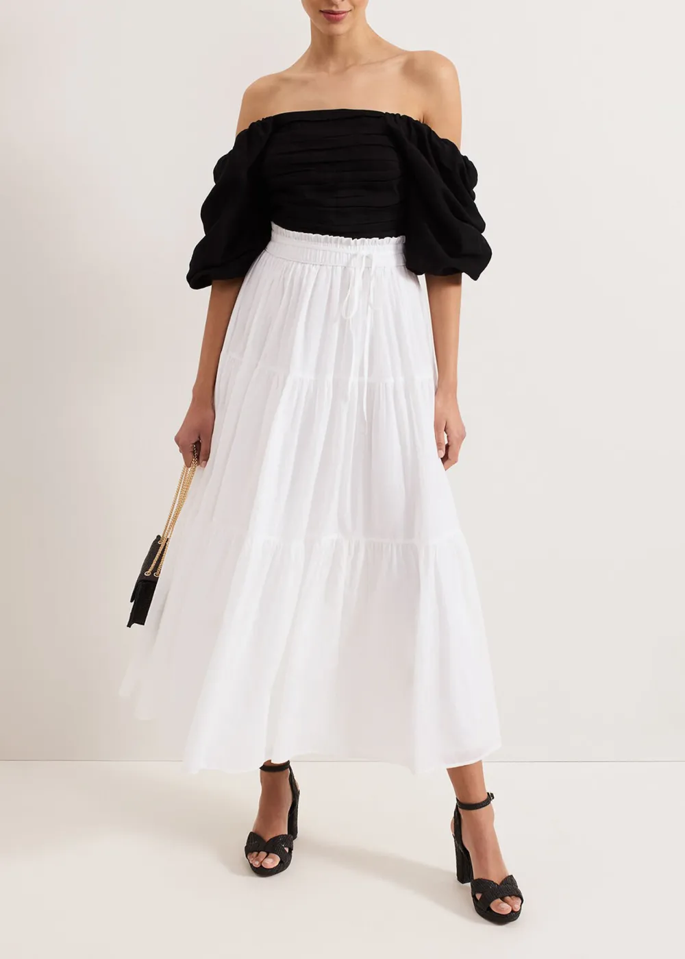 Solid-Color Pleated Quick-Drying Half Skirt