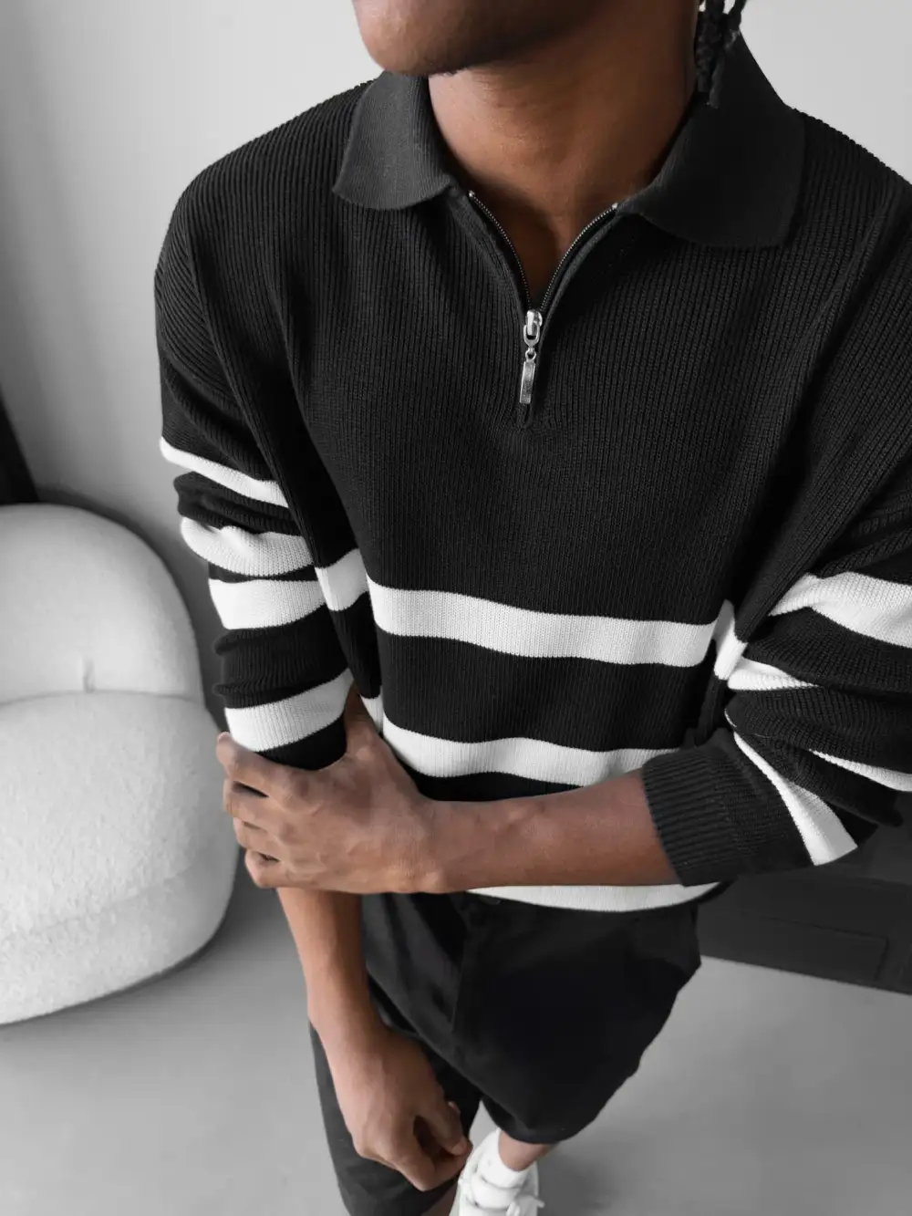 Athletic Relaxed Knit Sweater