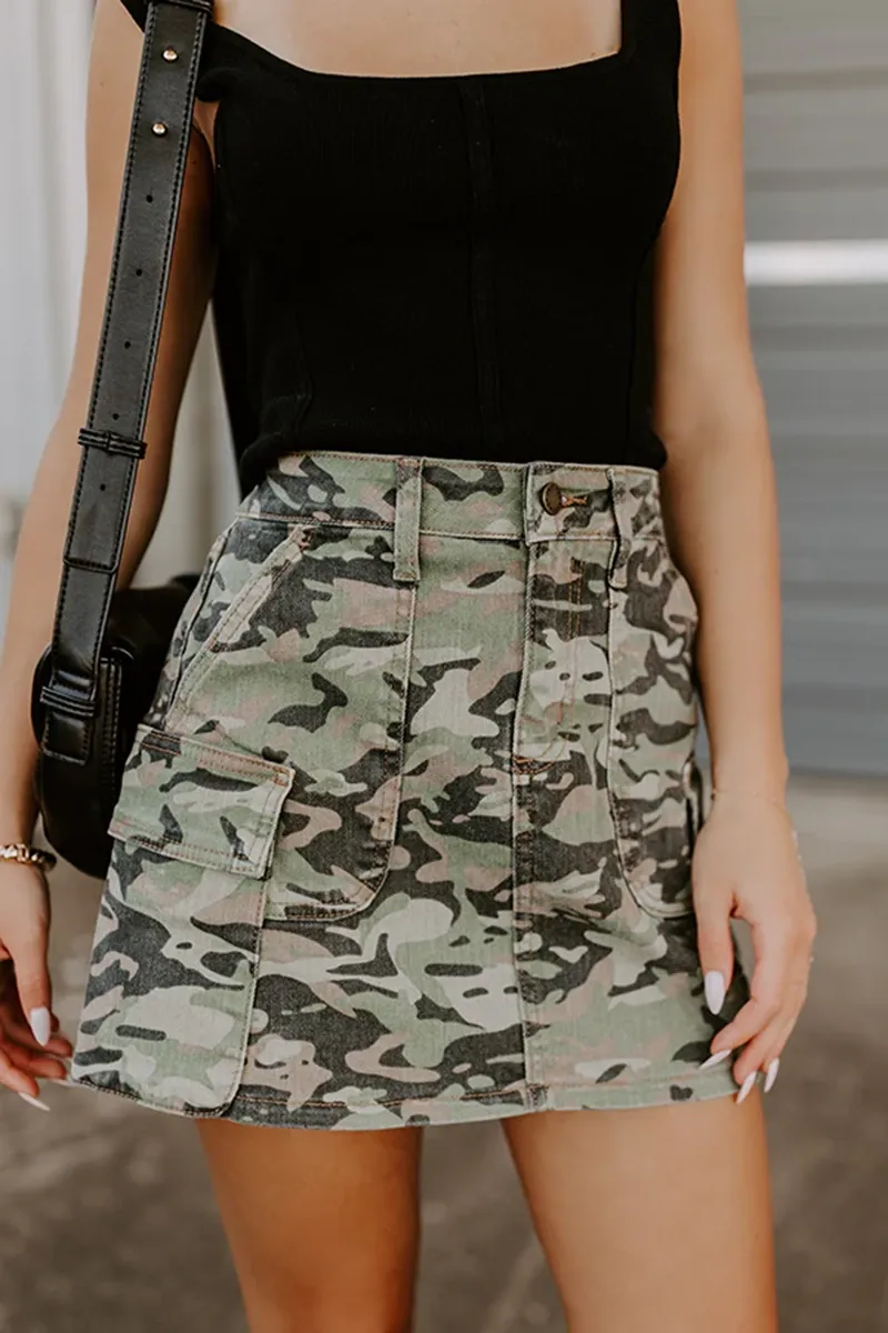 Trendy Streetwear Style Low Waist Women's Skirt