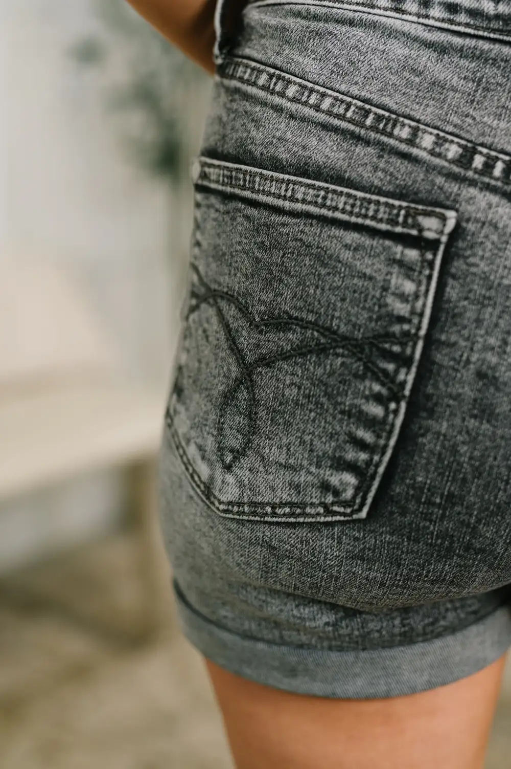 Greyson High Rise Button Fly Cuffed Shorts