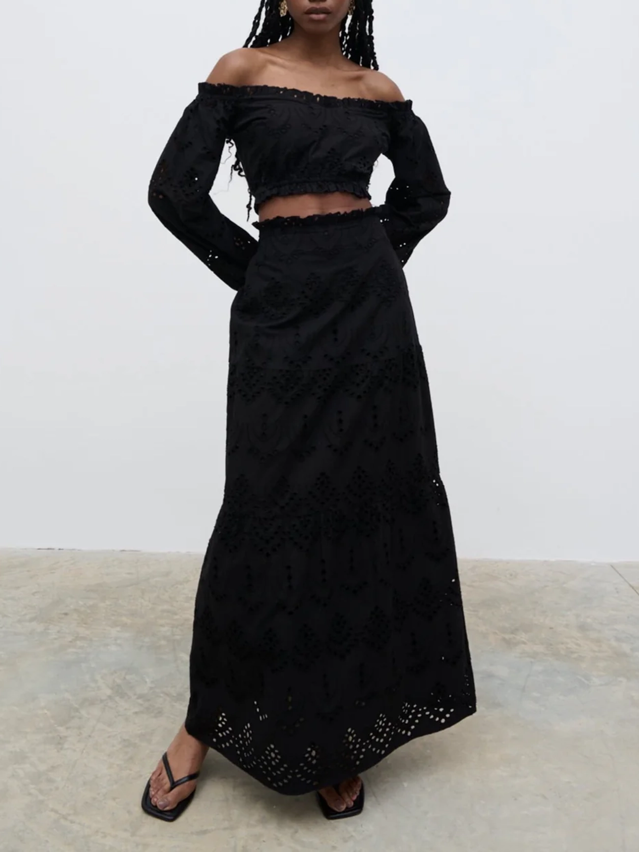 Broderie Maxi Skirt