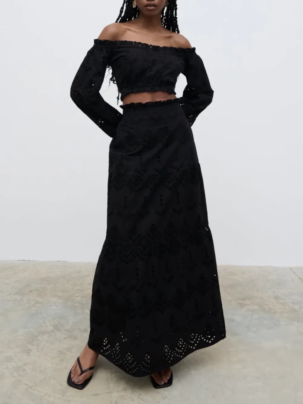 Broderie Maxi Skirt