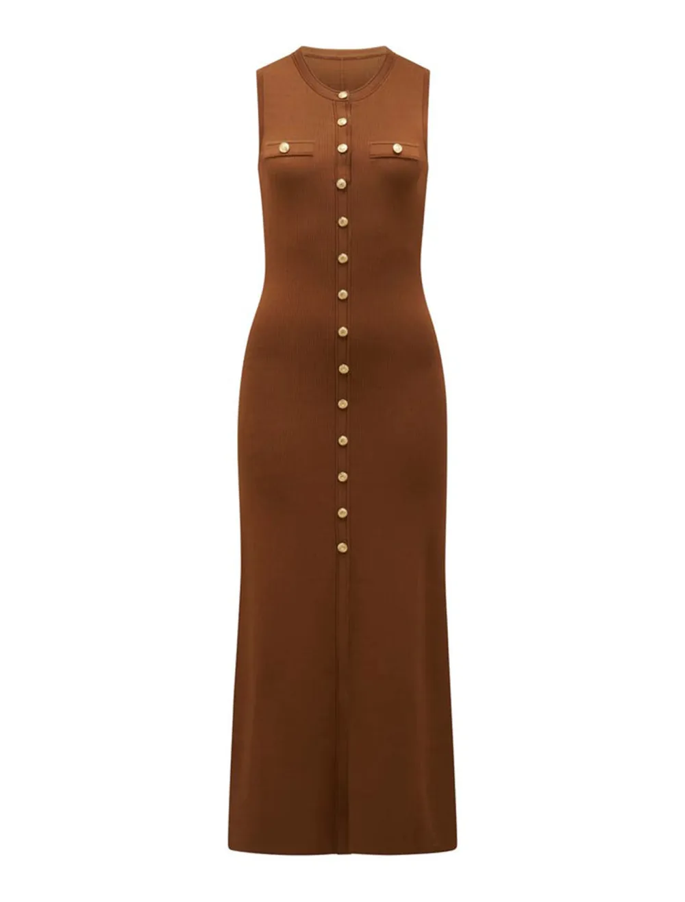 Button Through Knit Dress