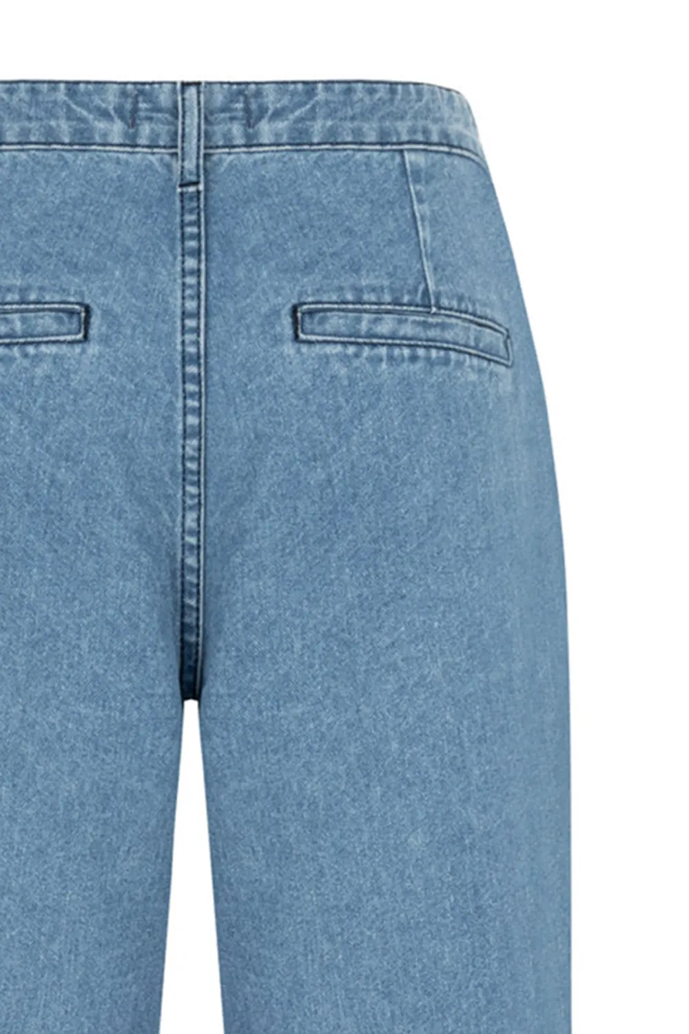 Wide-Leg Denim Pants