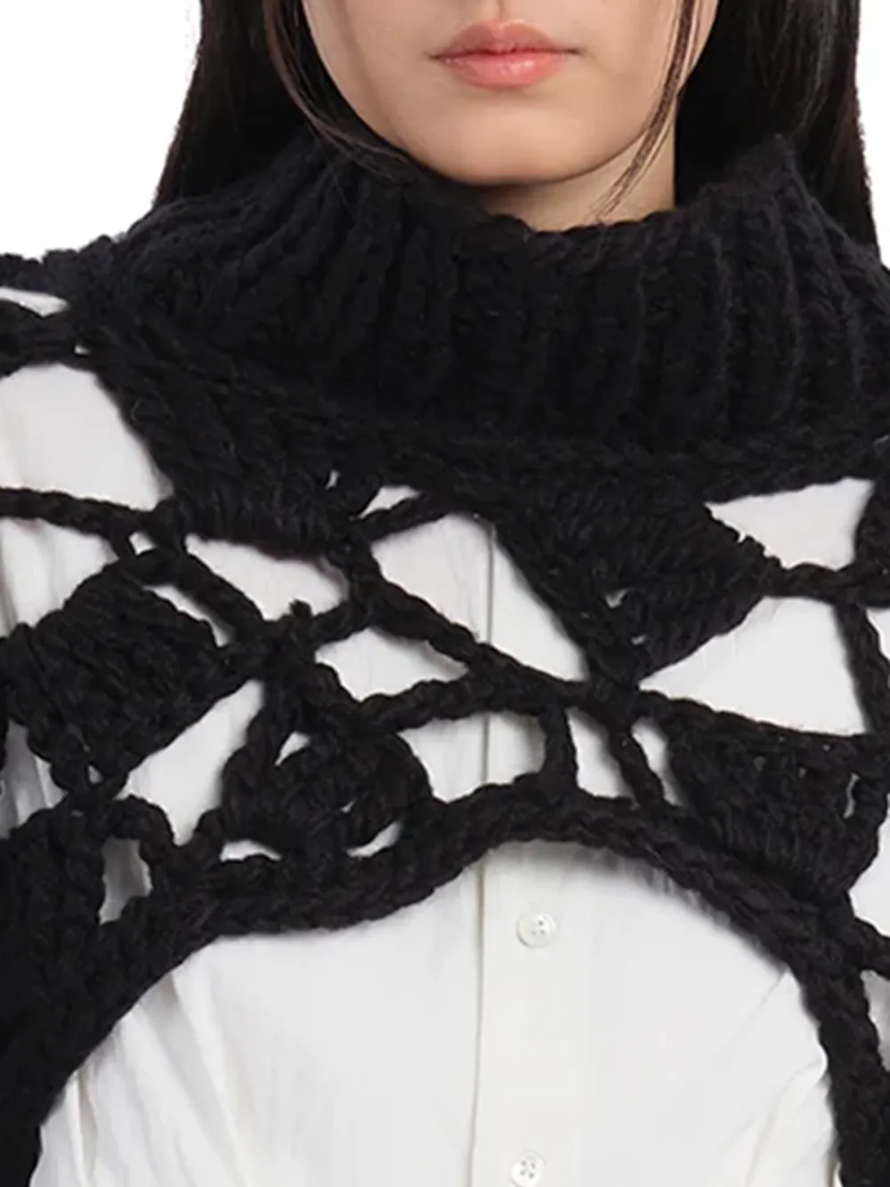 Mixed Media Chunky Crochet Vest