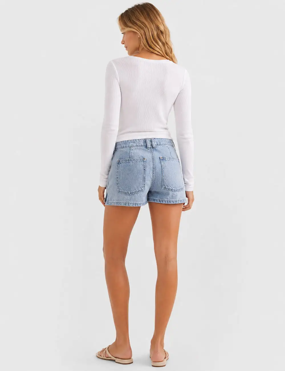 Pockets Denim Shorts