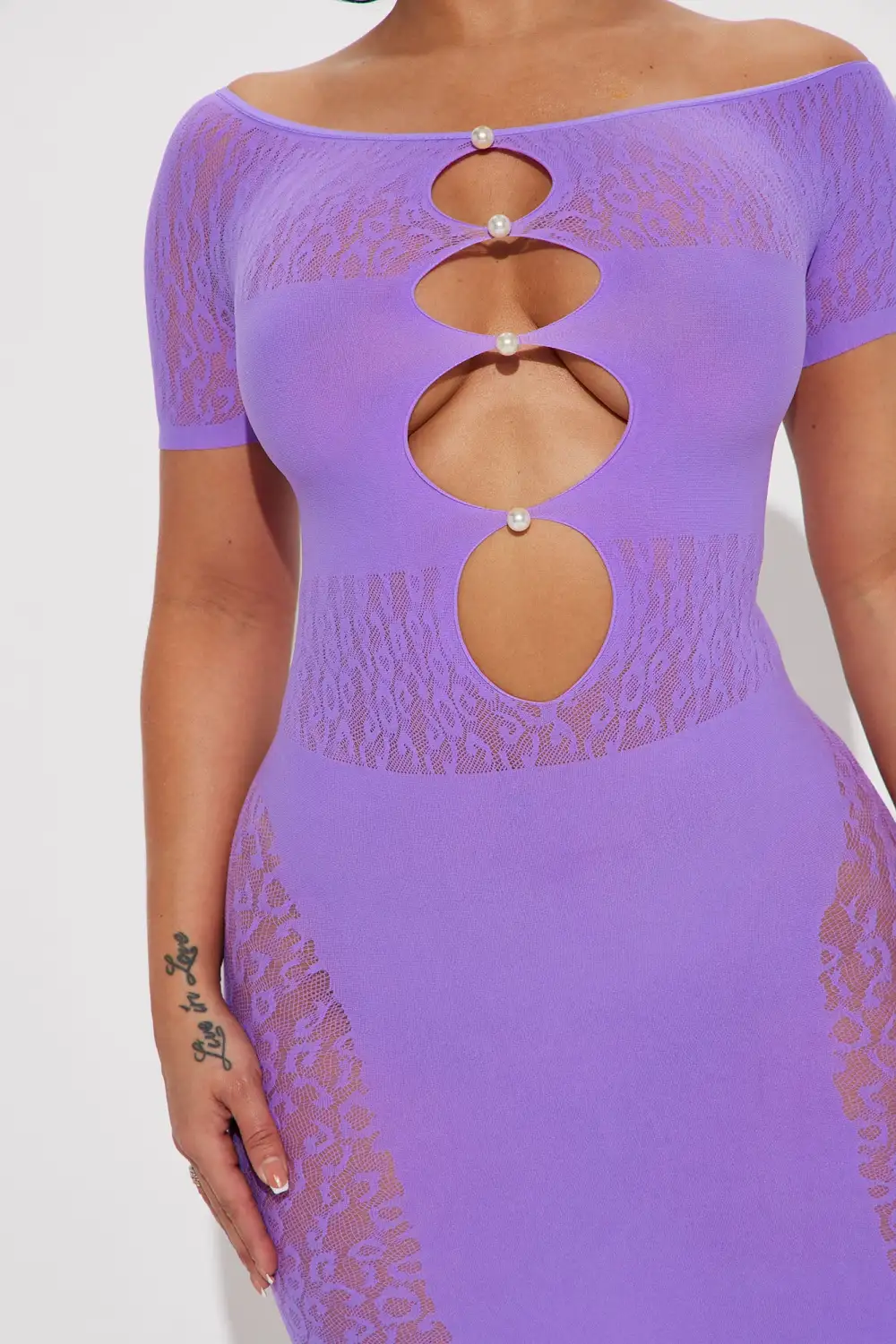 Sexy Seamless Mini Dress - Purple