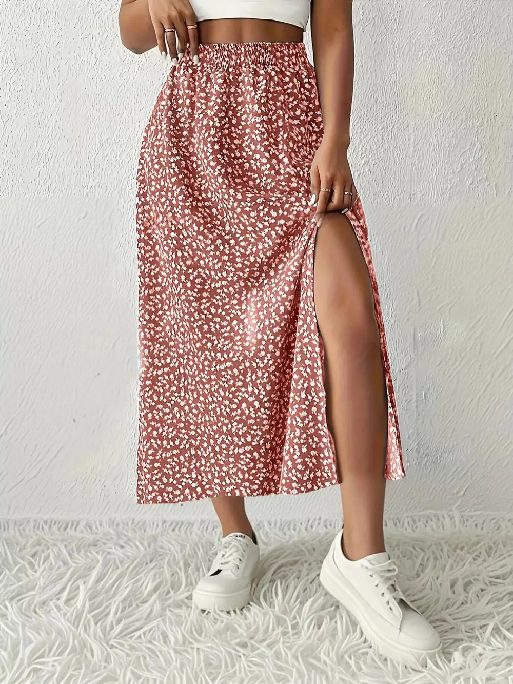 Slit Printed Ease So Skirt