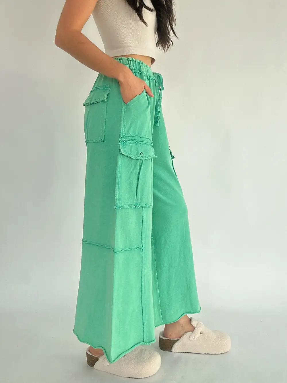 Relaxed Straight Leg Utility Pants