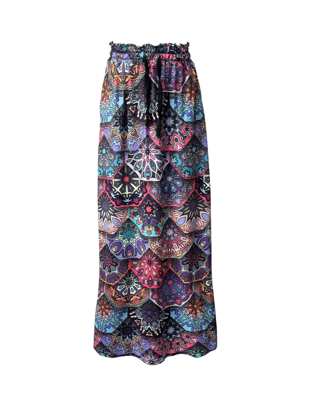 Printed Maxi Pockets Ezyfit Skirt