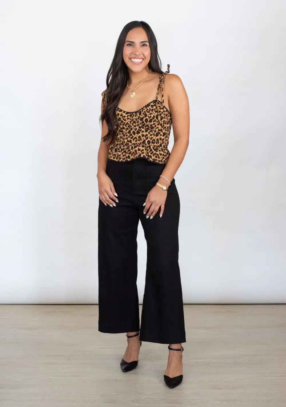 Eyes On Me Leopard Lace Sleeveless Top