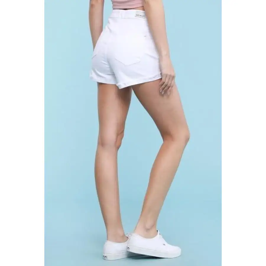 Cuffed Denim Shorts