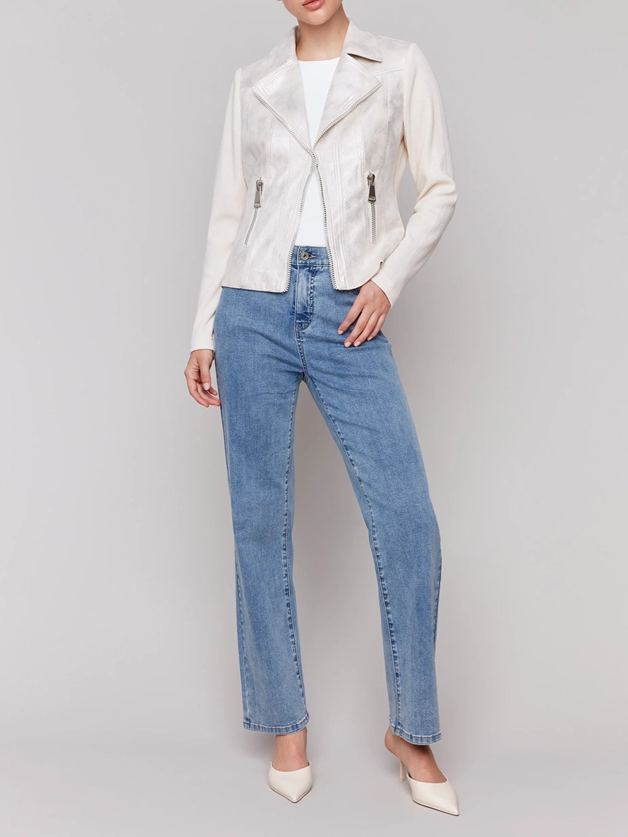 Versatile Slim Fit Waisted Women's Denim Jacket