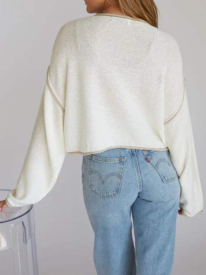 Cropped Knit Sweater
