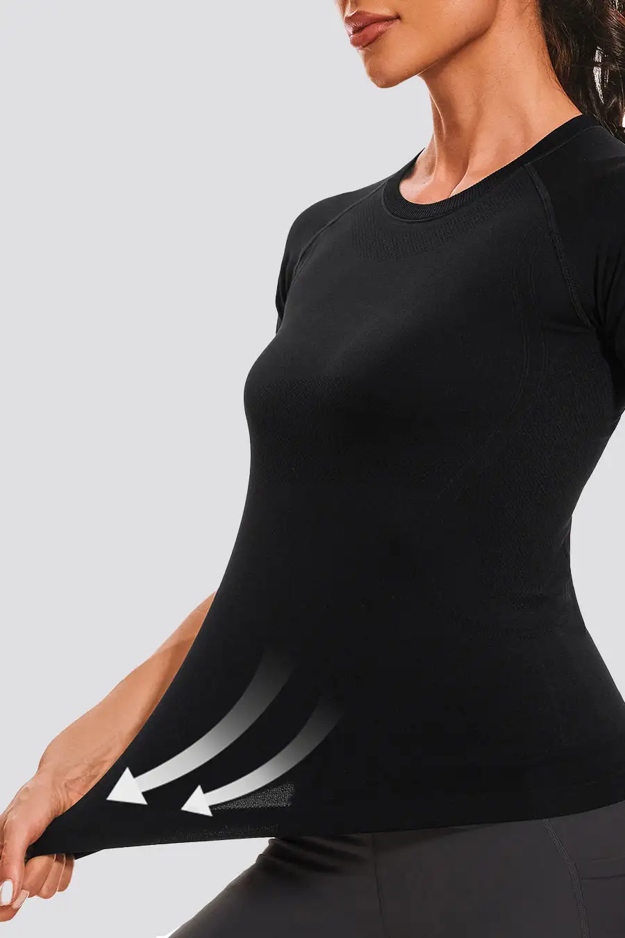 Seamless Short Sleeve Yoga Tops