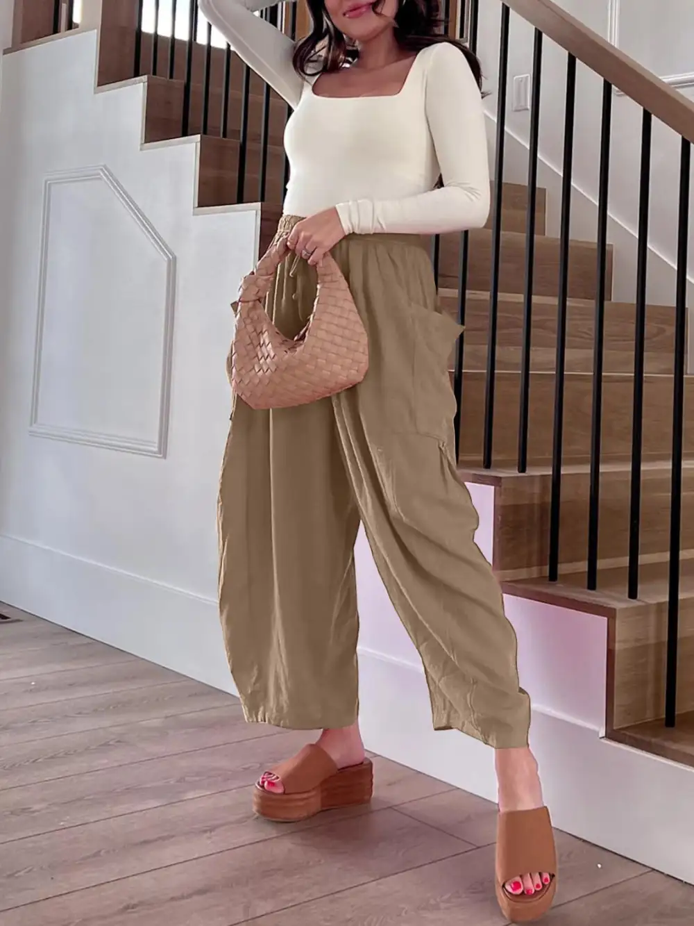 Full Size Drawstring Pants With Pocket Plus Size