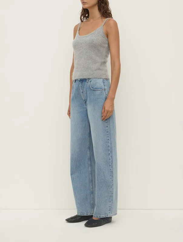 Grey Marle Merino Wool Scoop-Neck Tank