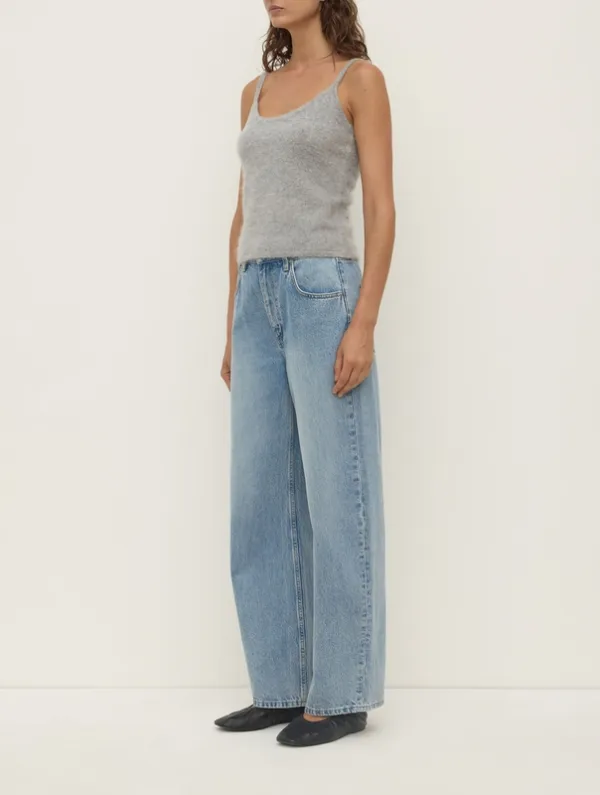 Grey Marle Merino Wool Scoop-Neck Tank