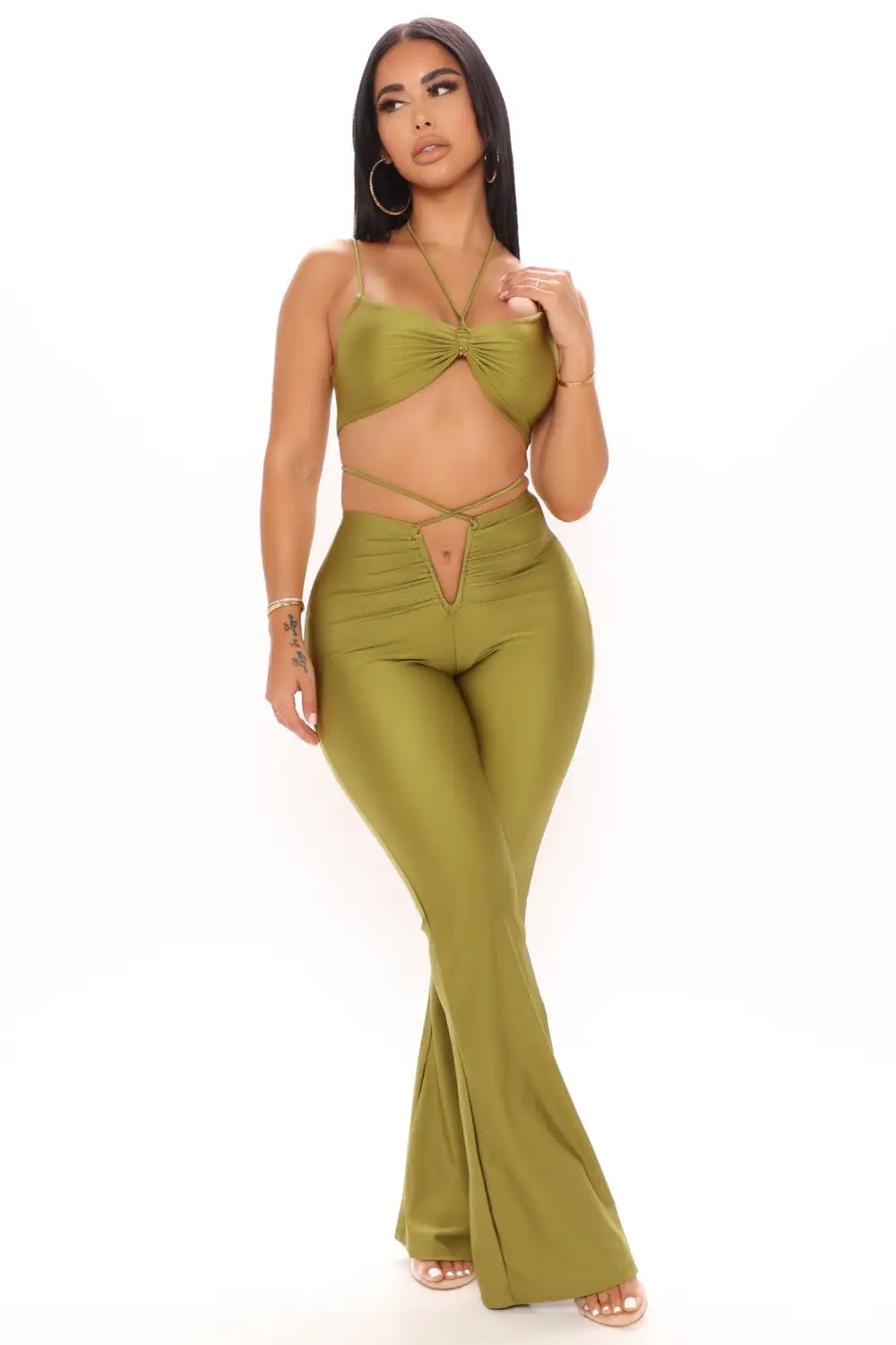 Be My Baby Pant Set - Olive