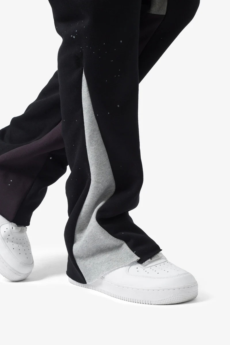 CONTRAST BOOTCUT SWEATPANTS